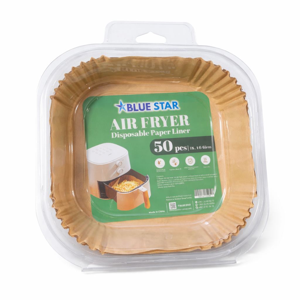 Air Fryer Disposable Paper Liners – Non-Stick & Heat Resistant 50 pcs