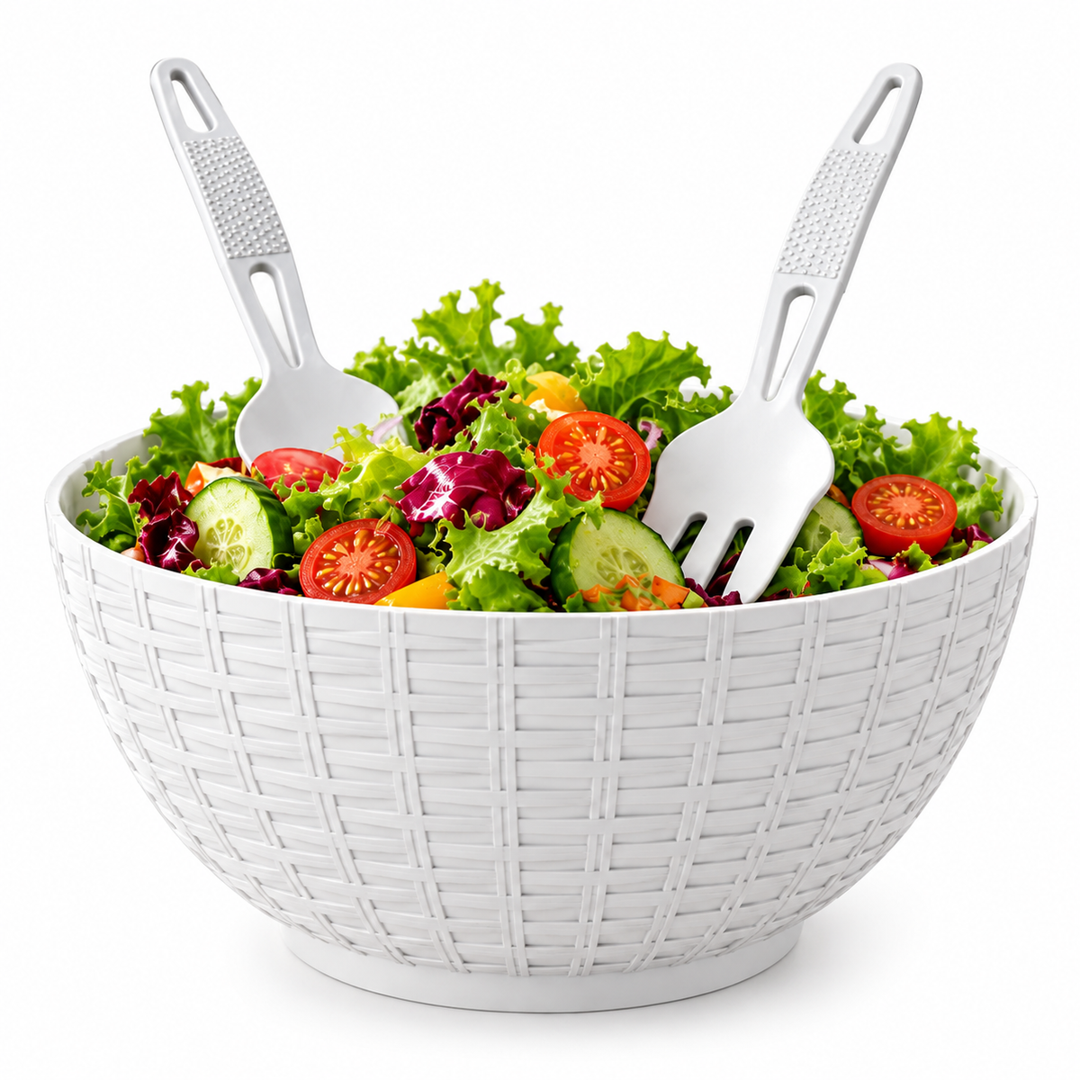 Salad Bowl with Spoon & Fork Set
