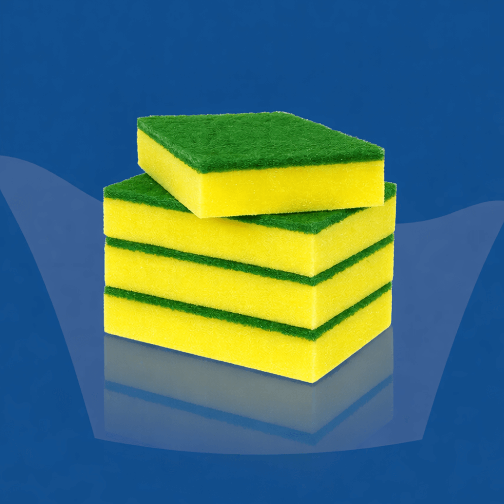 sponges on a dark blue background