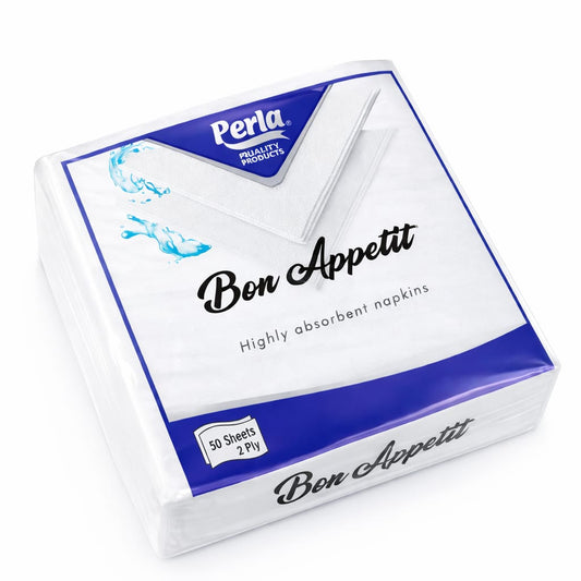 Perla Bon Appetit 2-Ply Paper Napkins – 50 Napkins (33X33 cm)
