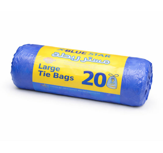 Tie Trash bags blue - Large 20 bags/ roll