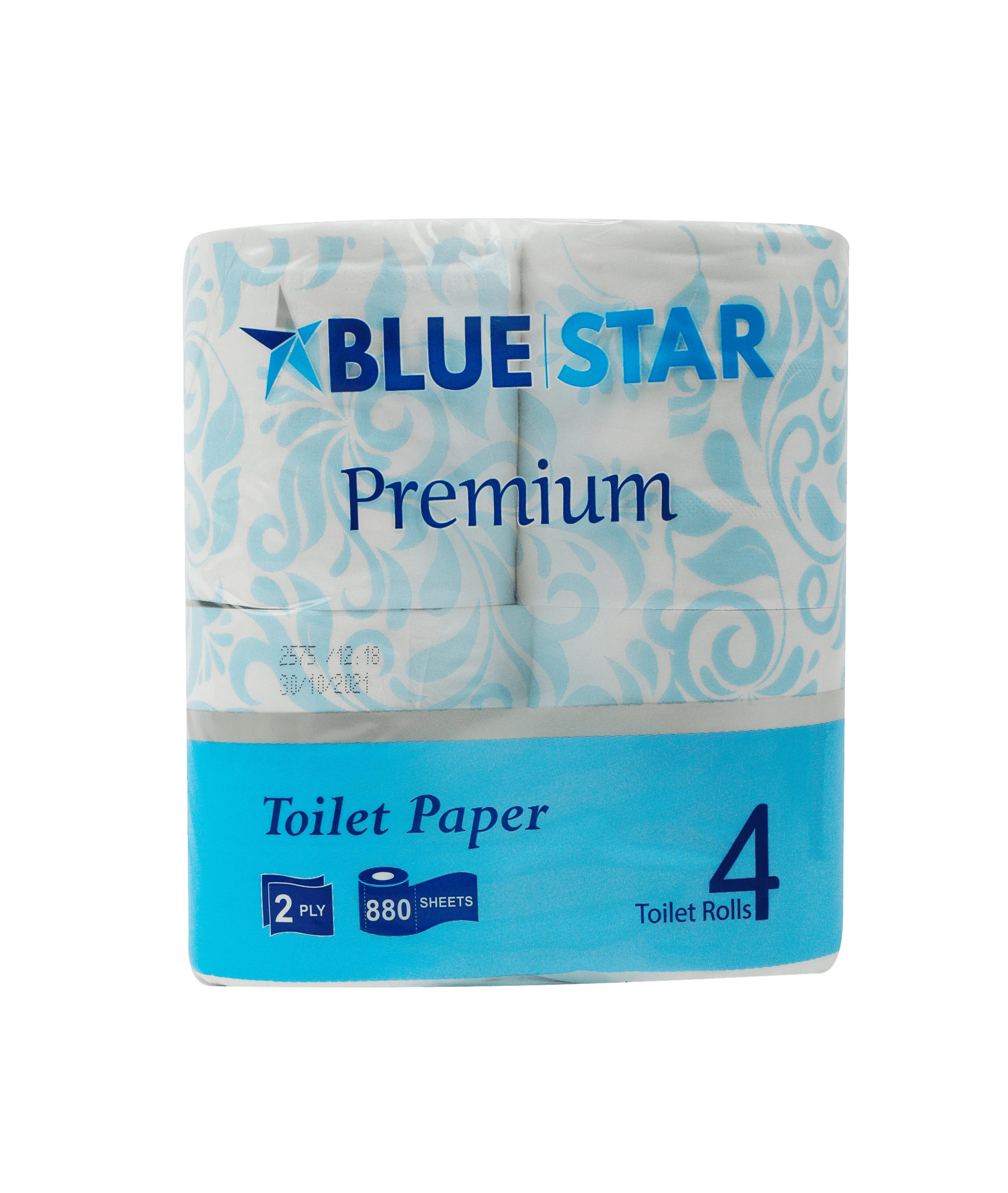 Blue Star toilet paper on a transparent background