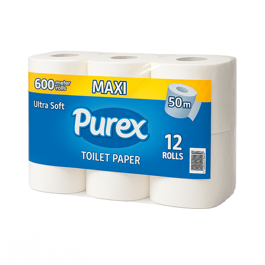 Toilet Paper Purex Maxi Roll on a transparent background