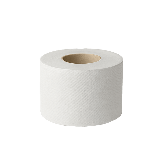 Toilet paper economical eco white on a transparent background